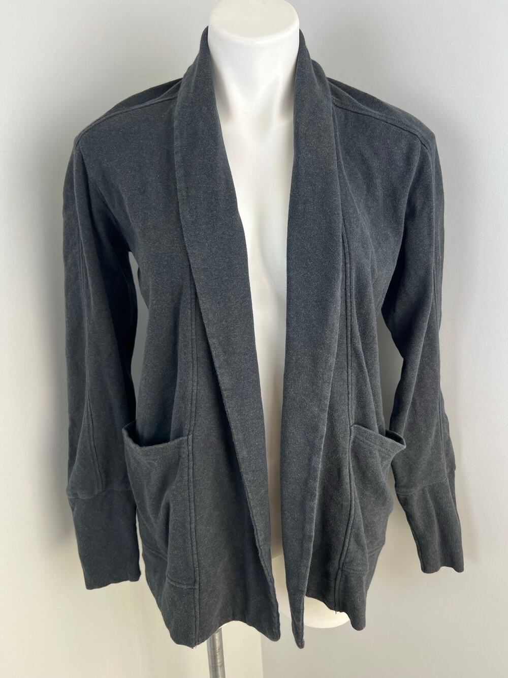 Pact Organic Cotton Airplane Wrap Cardigan in Gray XS